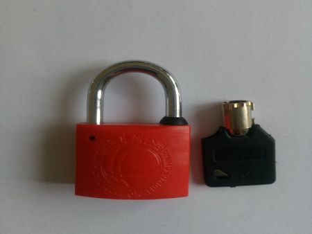 国网塑钢挂锁|电力通开塑钢锁|红色梅花表箱锁